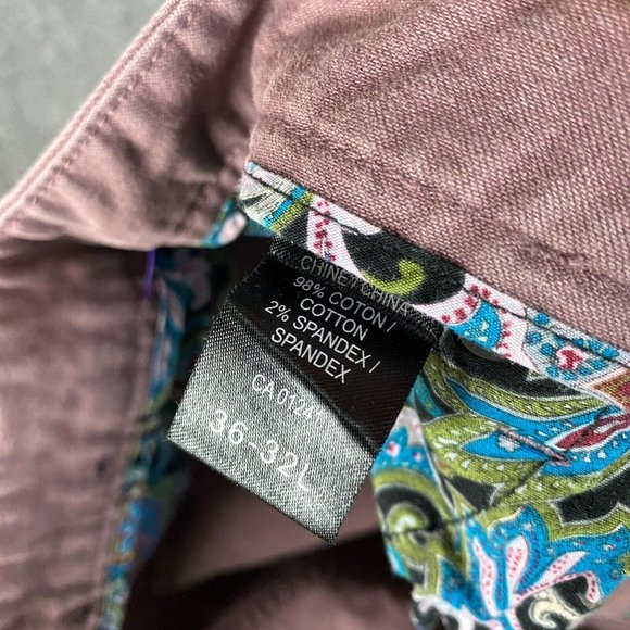 LE 31 Simons Pants Men's 36x32 Purple Cotton 5 Pockets Adults - Picture 10 of 10